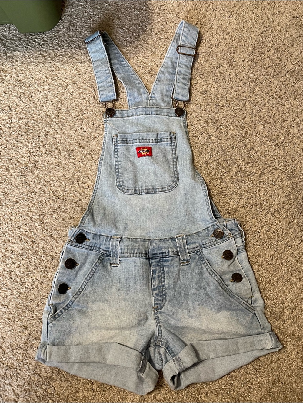 Dickies denim short overalls